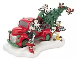 Disney Holiday Figurine - Mickey Mouse And Friends Truck - Light Up