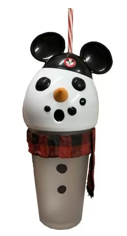 Disney Tumbler With Straw - Mickey Mouse Club Snowman - Light Up