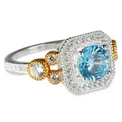 Disney Rebecca Hook Ring - Mickey Mouse Blue Jewel