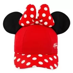 Disney Hat - Baseball Cap - Minnie Mouse With Ears - Red - Youth