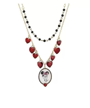 Disney Necklace - Dots And Dashes - Minnie Mouse Cameo - Layered 1 Disney Necklace - Dots And Dashes - Minnie Mouse Cameo - Layered