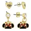 Disney Earrings Set - Dots And Dashes - Minnie Mouse Ear Hats & Hearts
