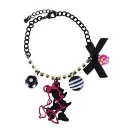Disney Charm Bracelet - Dots And Dashes - Minnie Mouse Charms