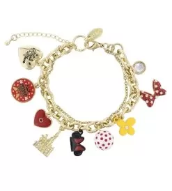 Disney Charm Bracelet - Dots And Dashes - Minnie Mouse Icon Charms