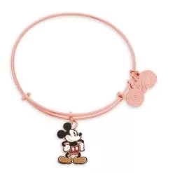 Disney Alex And Ani Bracelet - Mickey Mouse Figural Bangle - Rose Gold