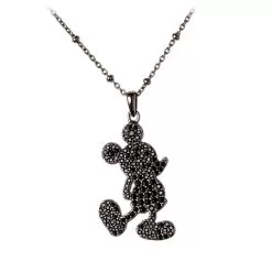 Disney Rebecca Hook Necklace - Mickey Mouse Silhouette - Black