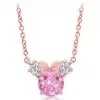 Disney Crislu Necklace - Minnie Mouse Icon - Pink