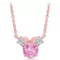Disney Crislu Necklace - Minnie Mouse Icon - Pink