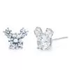 Disney Crislu Earrings - Mickey Mouse Icon - Cubic Zirconia