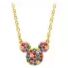 Disney Crislu Necklace - Mickey Mouse Rainbow Icon