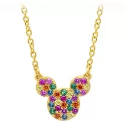 Disney Crislu Necklace - Mickey Mouse Rainbow Icon