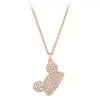 Disney Crislu Necklace - Mickey Mouse Pavé Ear Hat - Rose Gold