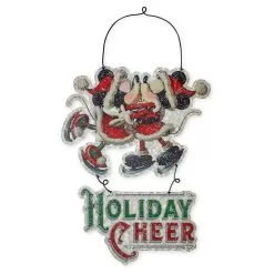 Disney Door Hanger Sign - Mickey And Minnie Mouse - Holiday Cheer