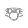 Disney CRISLU Ring - Mickey Mouse Open Icon - Platinum