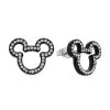 Disney Earrings - Mickey Mouse - Jeweled Cut Out - Black