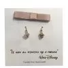 Disney Dangle Earrings - Mickey Mouse Icon With Gift Bag - Gold