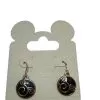 Disney Dangle Earrings - Swirl Mickey Mouse Icon - Black And Gold