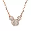 Disney CRISLU Necklace - Mickey Mouse Icon - Rose Gold