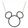 Disney CRISLU Necklace - Mickey Mouse Pave Icon - Rose Gold - Large
