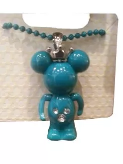 Disney Necklace - Minnie Mouse Figurine With Crown - Turquoise