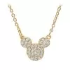 Disney CRISLU Necklace - Mickey Mouse Icon - Yellow Gold
