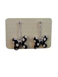 Disney Dangle Earrings - Minnie Mouse Bow - Black