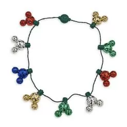 Disney Holiday Necklace - Mickey Mouse Jingle Bells - Light Up