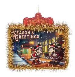 Disney Ornament - Santa Mickey And Minnie Mouse - Paper