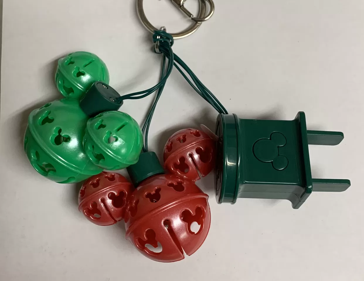 Disney Holiday Keychain - Mickey Mouse Jingle Bells Lights - Light Up 1 Disney Holiday Keychain - Mickey Mouse Jingle Bells Lights - Light Up