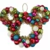 Disney Holiday Wreath - Mickey Mouse Icon Tinsel And Ornament