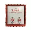 Disney Dangle Earrings - Minnie Mouse Bow With Crystal - Silver