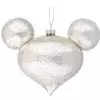 Disney Mickey Ears Icon Ornament - Mickey Mouse Icon - Silver Ice