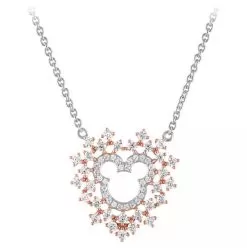 Disney Rebecca Hook Necklace - Mickey Mouse Rose Gold Heart