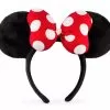 Disney Ears Headband - Minnie Mouse Satin - Polka Dot Bow