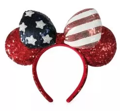 Disney Ears Headband - Minnie Mouse Americana - Red White & Blue