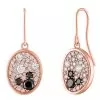 Disney Rebecca Hook Earrings - Mickey Mouse Rose Gold Oval