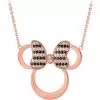 Disney Rebecca Hook Necklace - Minnie Mouse Rose Gold Icon