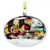 Disney Glass Oval Ornament - Santa Mickey Mouse & Friends