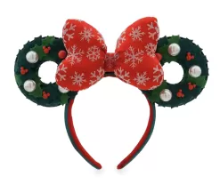 Disney Ears Headband - Minnie Mouse - Holiday Wreath