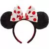 Disney Ears Headband - Minnie Mouse Sequined - Red & White