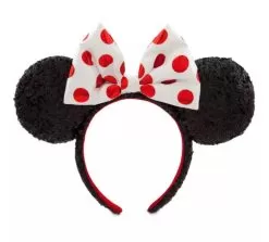 Disney Ears Headband - Minnie Mouse Sequined - Red & White