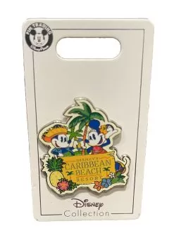 Disney Caribbean Beach Resort Pin - Mickey And Minnie Mouse