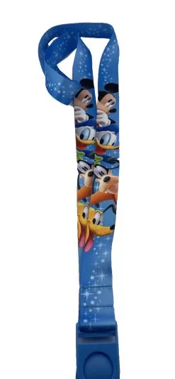 Disney Reversible Pin Lanyard - Mickey Mouse And Friends - Blue